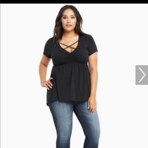 Torrid Size 3 Black Babydoll top